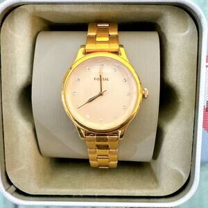 Fossil BQ3321 Laney Three-Hand Rose-Gold Stainless Steel Watch